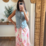 Rosavelle Blush Garden Midi Skirt