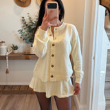 Pastel Yellow Button Sweater