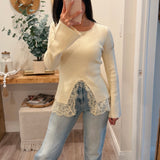 Cream Sweet Dreams Bell-Sleeve Sweater