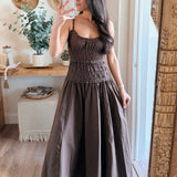 Luna Bean Smocked Maxi Cotton Dress