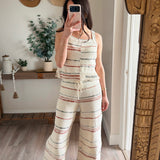 Amelia Multi Color Stripe Pattern Top