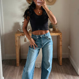 Vervet High Rise Medium Wash Barrel Jeans