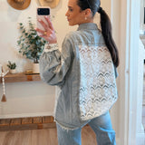 Denim Vintage Lace Jacket