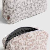 Large Leopard Print Luxury Soft Travel Pouch