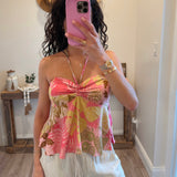 Moon Magic Halter Flare Top