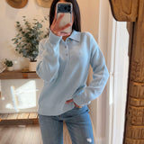 Baby Blue Cailyn Knit Sweater Top