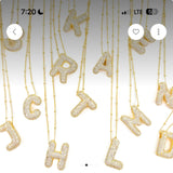 Medium D8 Savvy CZ Balloon Bubble 18K Gold Necklace