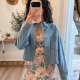 Morgan Classic Denim Button-Down Shirt