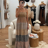 Floral Print Tiered Maxi Dress