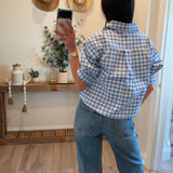 Libby Gingham Puff-Sleeve Shirt
