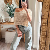 Taupe Daria Sweater Poncho