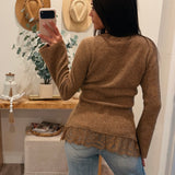 Taupe Sweet Dreams Bell-Sleeve Sweater