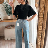 Plunging Bell Short Sleeve Fitted Top