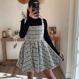 Boucle Tweed Flared Mini Dress