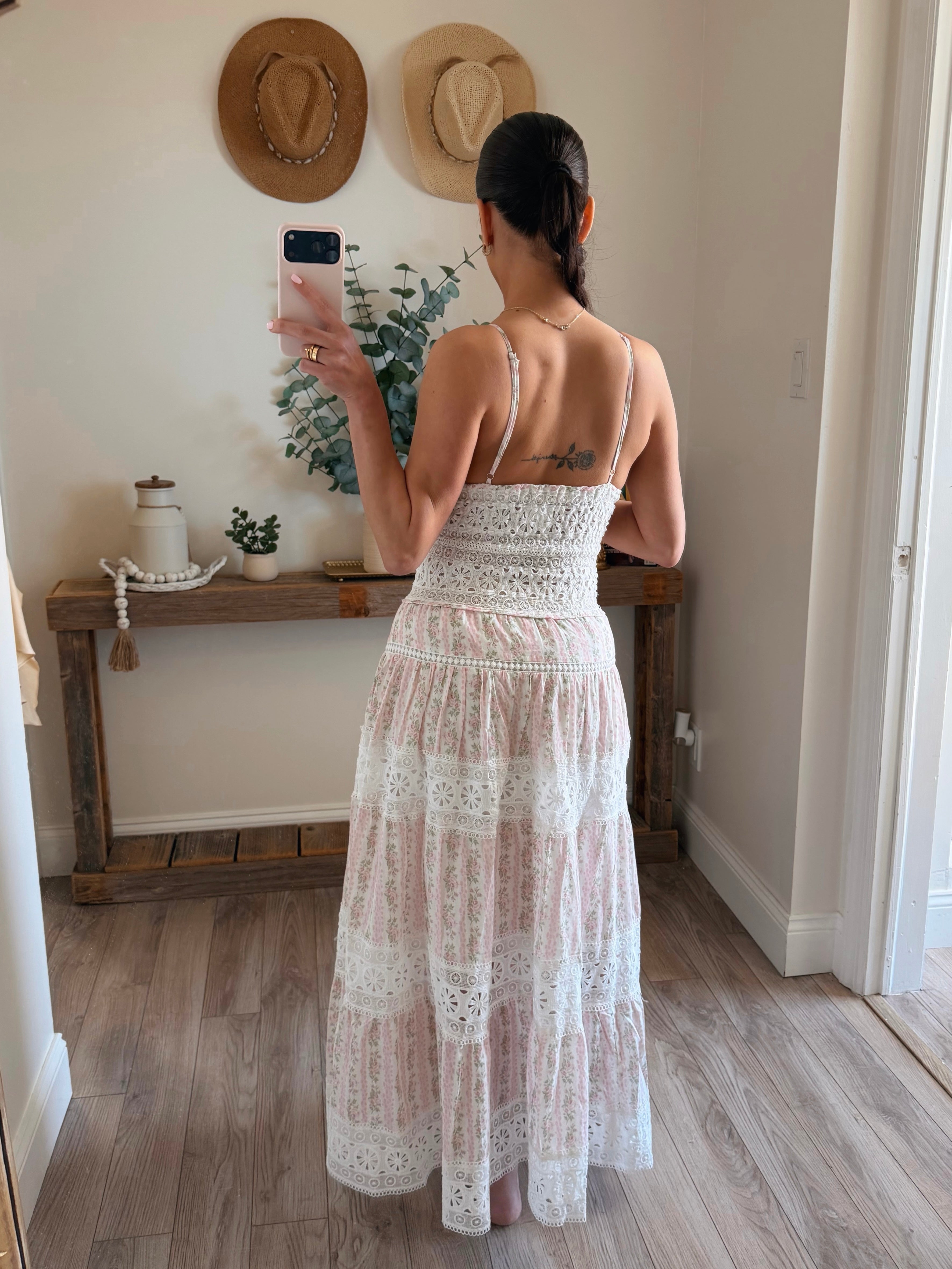 floral fit and flare maxi dress Prim Rose Floral Fit & Flare Dress M
