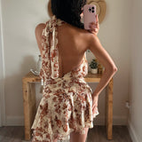 Cally Floral Halter Mini Dress