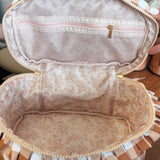 Glam & Go Quilted Cosmetic Bag-Maple Gingham