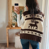 Denver Chunky Vest - Brown/Cream