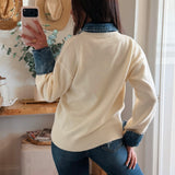 Emely Contrast Knit Top