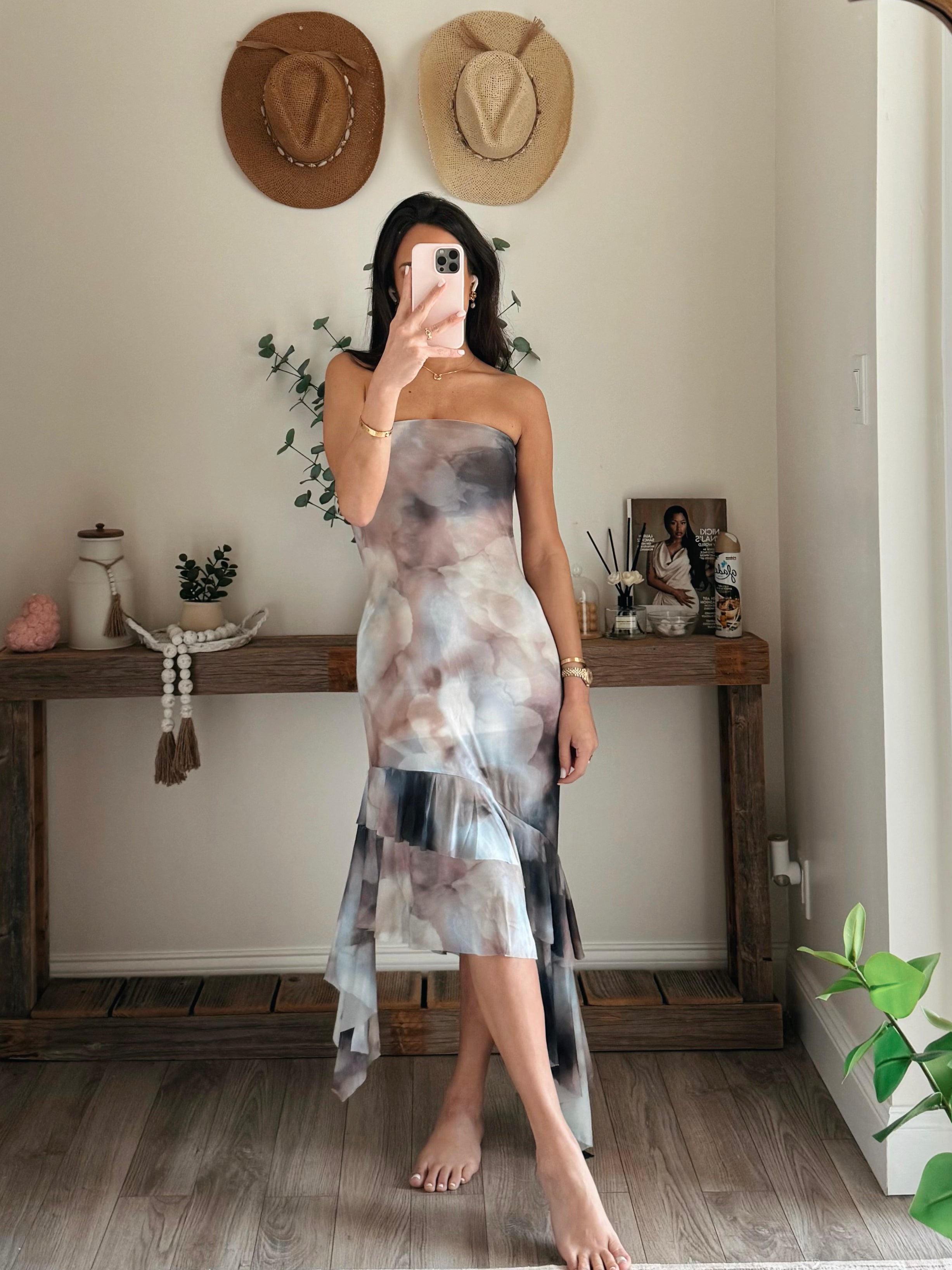RUFFLED ASYMMETRICAL TUBE DRESS SHOP LYSS + LIN RUFFLED ASYMMETRICAL TUBE DRESS SHOP LYSS + LIN