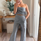 Nadia Navy Striped Trousers