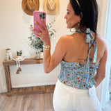 Fresh Floral Halter Top