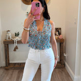 Fresh Floral Halter Top