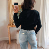 Black Kassidy Cable Knit Cardigan