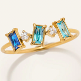 Nikki Smith Talia Triple Stone Crystal Ring