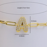 SAVVY D9 BLING BUBBLE INITIAL BRACELET