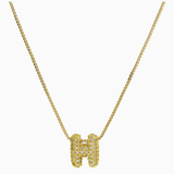 Mini Savvy E2 Bubble Initial Letter Necklace
