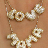 Mini Savvy E2 Bubble Initial Letter Necklace