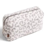 Large Leopard Print Luxury Soft Travel Pouch