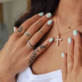 Evie Silver Circle Gem Ring