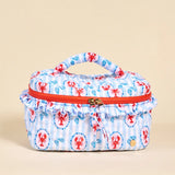 Glam & Go Quilted Cosmetic Bag - Harbor Sea