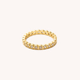 Evie Gold Circle Gem Ring