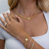 Sahira A6 Rosalie Clover Chain Necklace