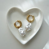 Faye Hoops | Lightweight Faux Pearl Earrings
