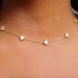 Nikki Smith Mini White Flora Necklace