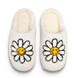 Indoor / Outdoor Slippers - Smiling Daisies - White