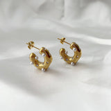 Dazzle Hoops - Pearls and CZ | Chunky Hoops