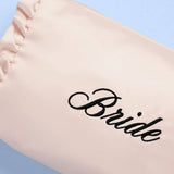 Embroidered Bride Satin Cosmetic Bag
