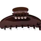 KAXI - Chocolate Brown with Pearl Acetate Claw - 2 Sizes