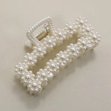 Pearl Flower Claw Clip